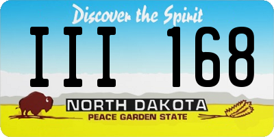 ND license plate III168