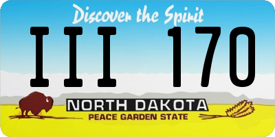 ND license plate III170