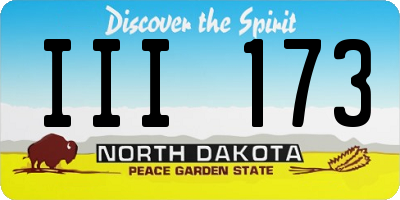 ND license plate III173