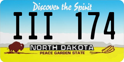 ND license plate III174