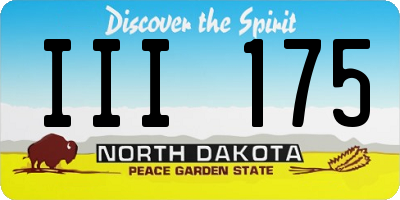 ND license plate III175