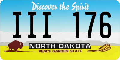 ND license plate III176