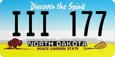 ND license plate III177
