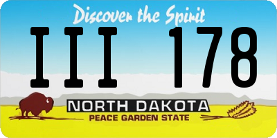ND license plate III178