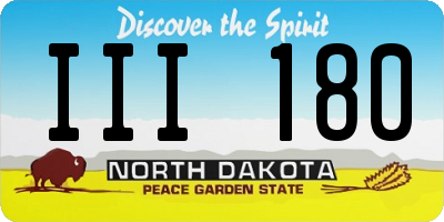 ND license plate III180