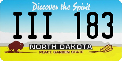 ND license plate III183