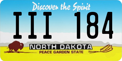 ND license plate III184