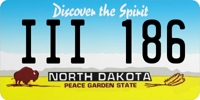 ND license plate III186
