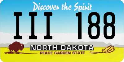 ND license plate III188