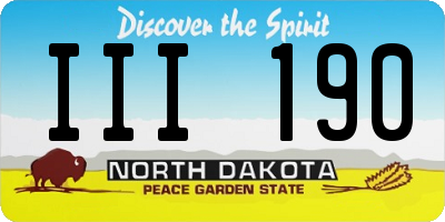 ND license plate III190