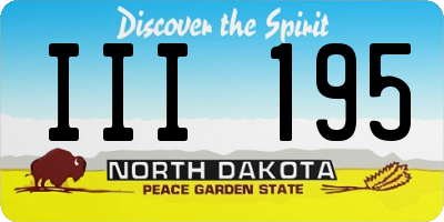 ND license plate III195