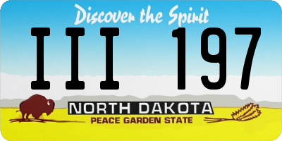 ND license plate III197