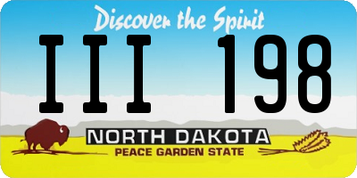 ND license plate III198