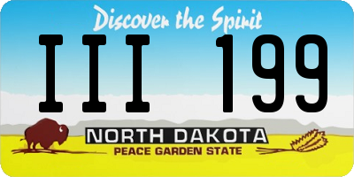 ND license plate III199