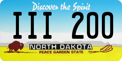 ND license plate III200