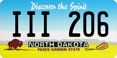ND license plate III206