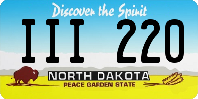 ND license plate III220