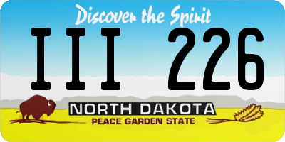 ND license plate III226