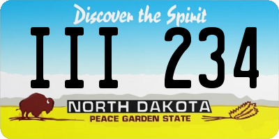 ND license plate III234