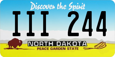 ND license plate III244
