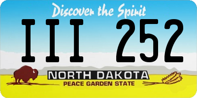 ND license plate III252