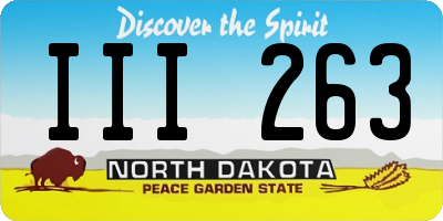 ND license plate III263