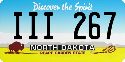 ND license plate III267