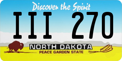 ND license plate III270
