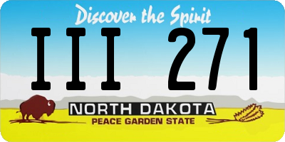 ND license plate III271