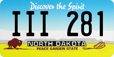 ND license plate III281