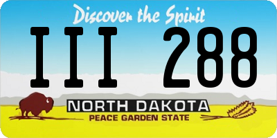 ND license plate III288