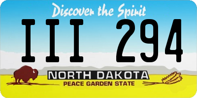 ND license plate III294