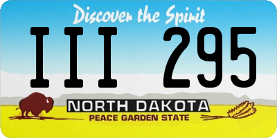 ND license plate III295