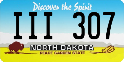 ND license plate III307