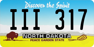 ND license plate III317