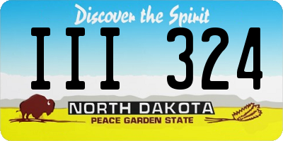 ND license plate III324