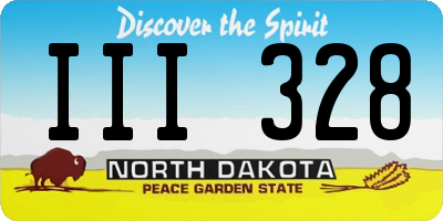 ND license plate III328