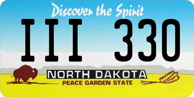 ND license plate III330