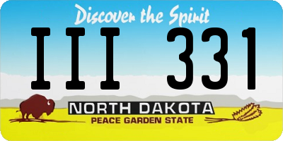 ND license plate III331