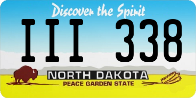 ND license plate III338