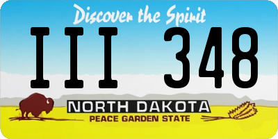 ND license plate III348