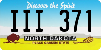 ND license plate III371