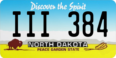 ND license plate III384