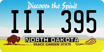 ND license plate III395