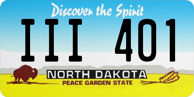 ND license plate III401
