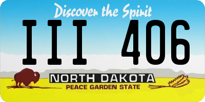 ND license plate III406