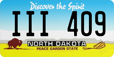 ND license plate III409