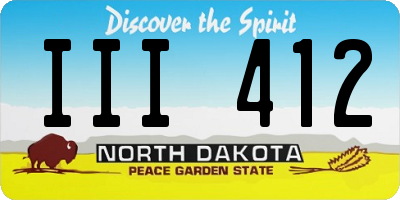 ND license plate III412