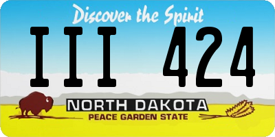ND license plate III424