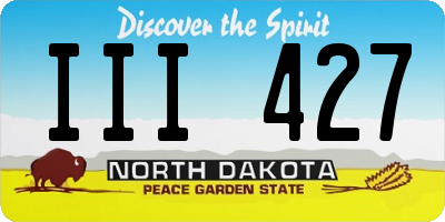 ND license plate III427